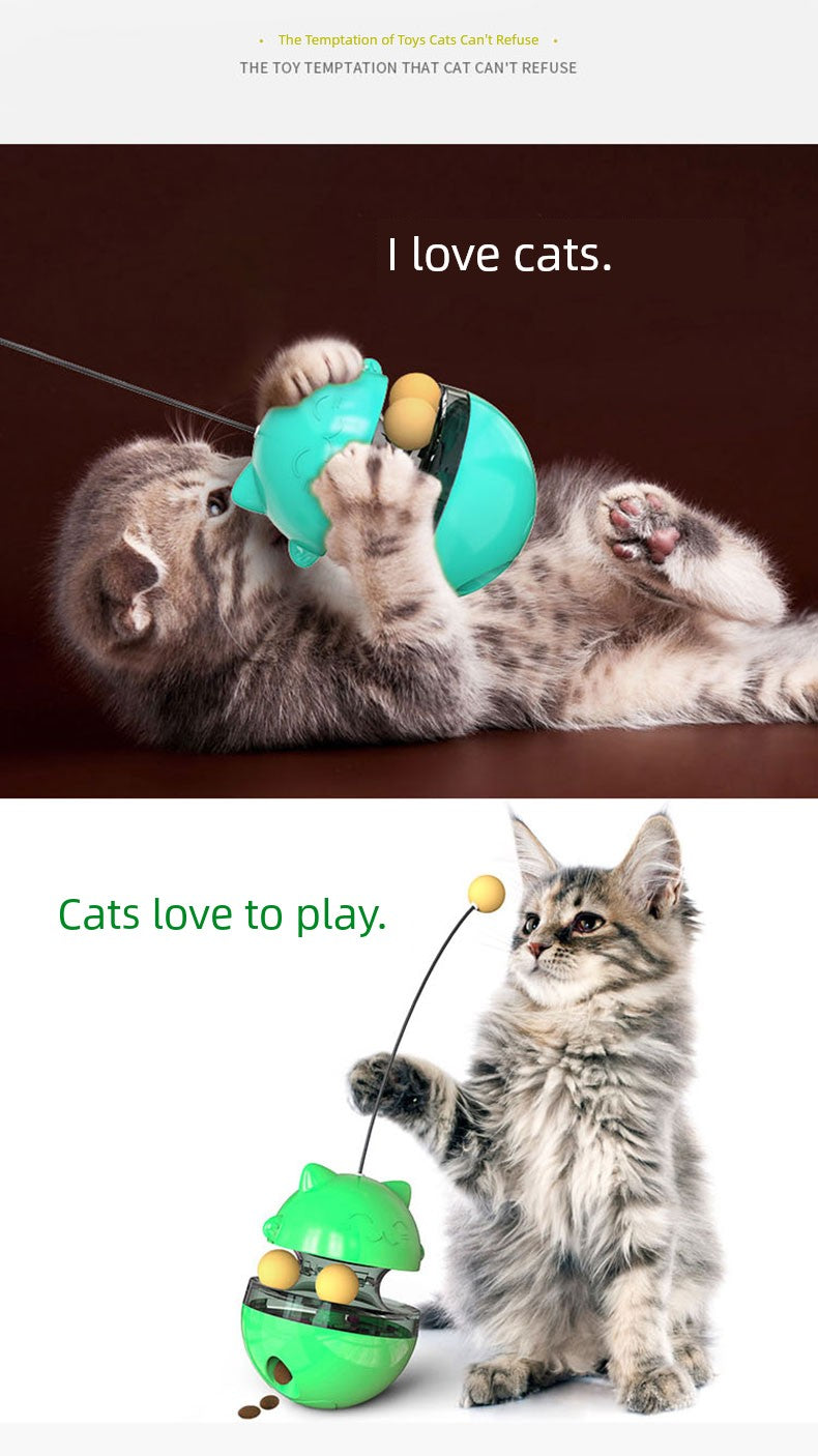 Turntable Food Dropping Ball Relieving Boredom Self-Hi Funny Cat Handy Gadget Toy