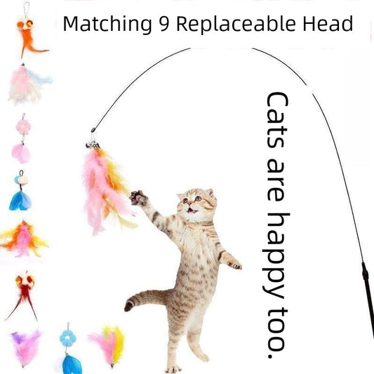 Long Durable with Bell Unscalable Cat Teaser