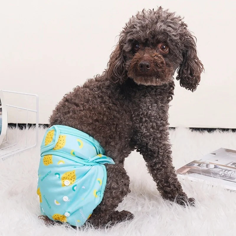 Washable Female Dog Diapers Reusable Dog Panties Menstruation Pet Physiological Safety Pants Adjustable Cat Diapers Pet Supplies