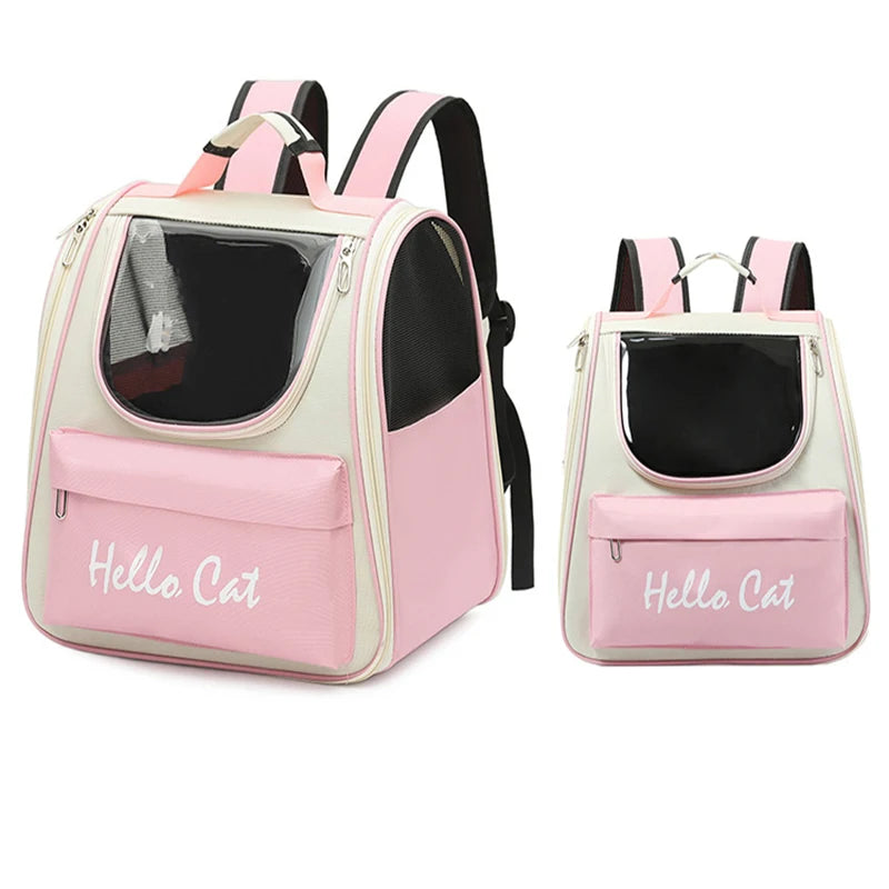 Pet Portable Backpack Pet Shoulder Bag Cat Dog Outing Handheld Portable Foldable