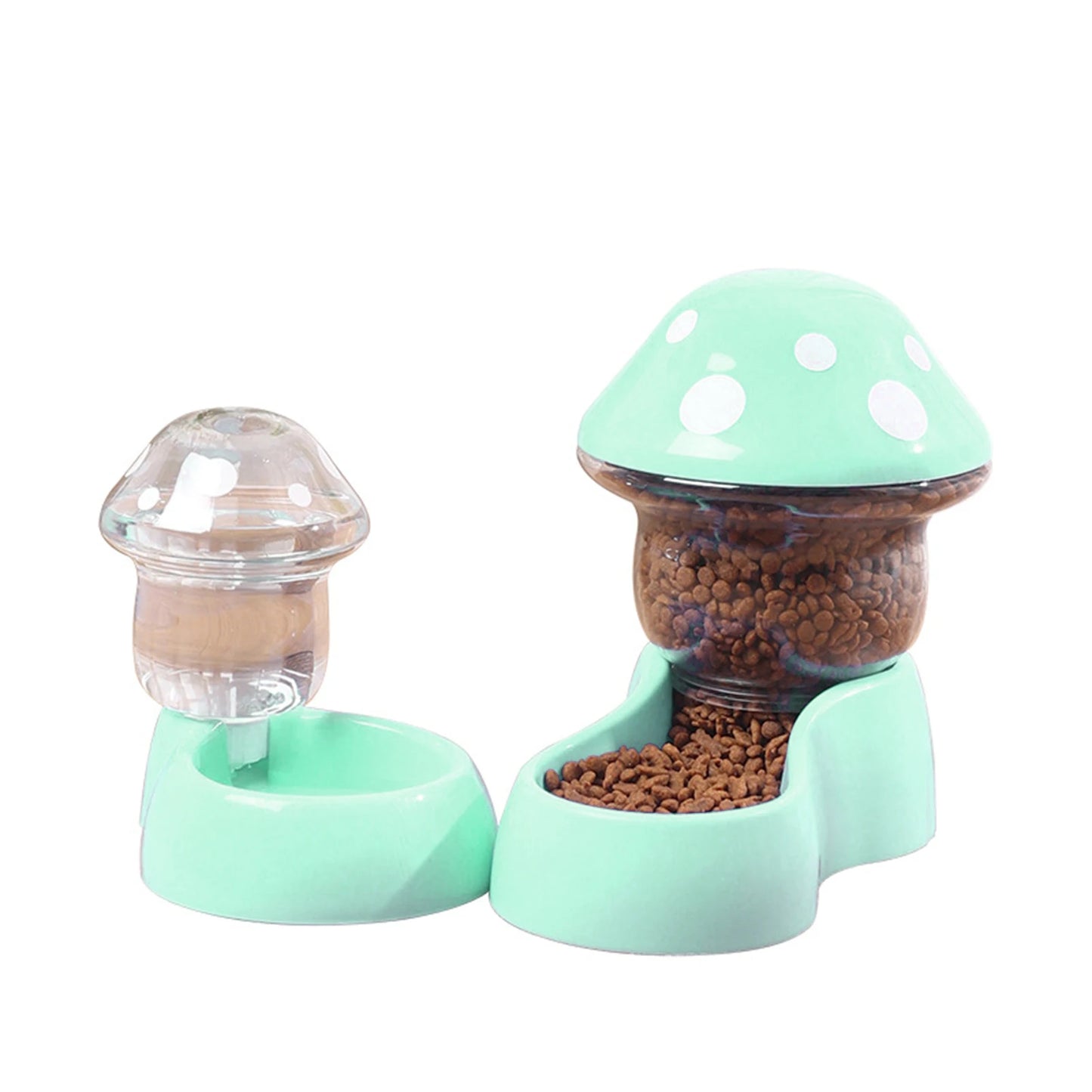 1 Set Cat Water Feeder Auto Replenishment Large Capacity Mushroom Shape Pet Dog Cat Water Food Container Pet Supplies