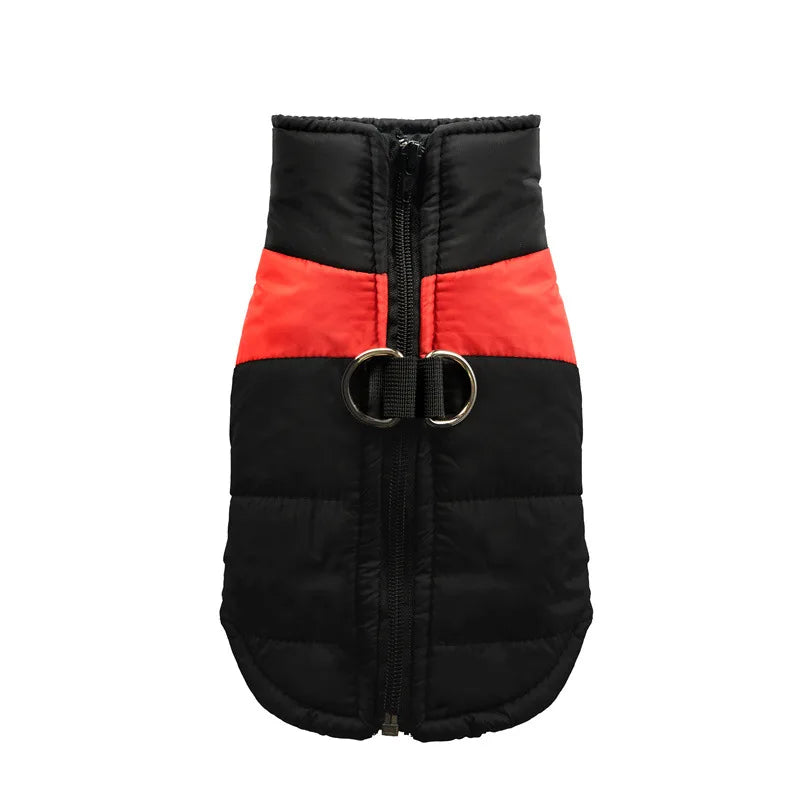 Dog Winter Jacket with D Rings Puppy Waterproof Vest Coats with Zipper Windproof Outdoor Jackets for Small Medium Large Dogs