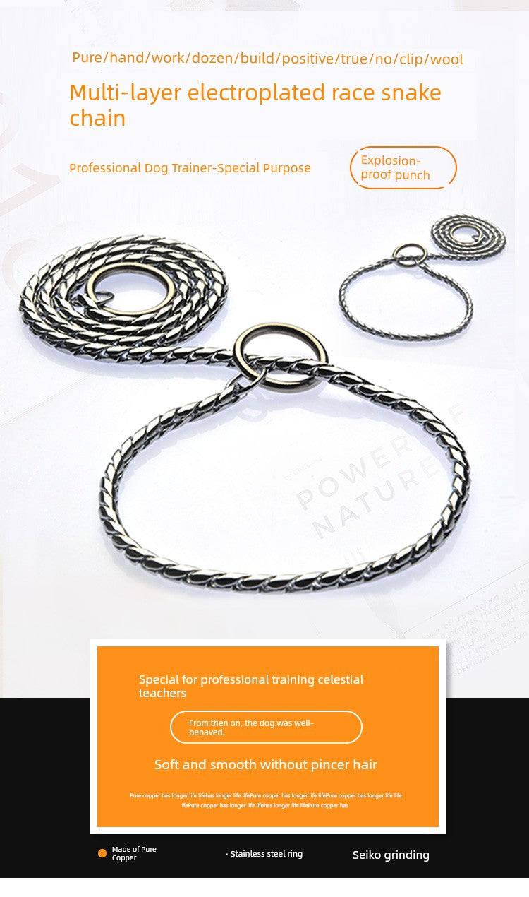 Dilang Stainless Steel Medium Large Dog Explosion-Proof P Chain