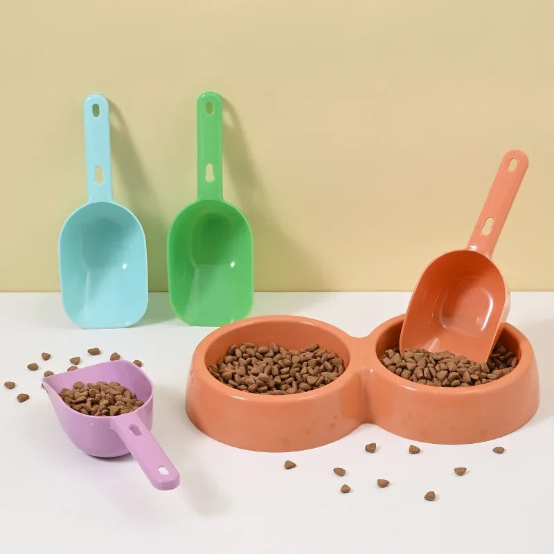 Cat food dog food shovel pet food spoon multi-color plastic food shovel pet supplies