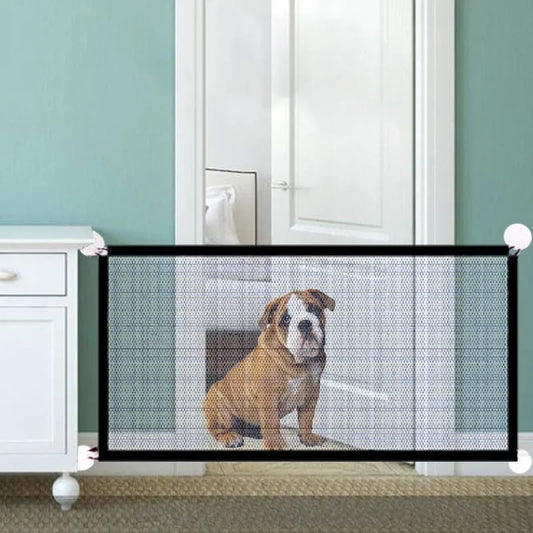 Dog Gate Ingenious Mesh Dog Fence For Indoor and Outdoor Safe Pet Dog gate Safety Enclosure Pet supplies  baby safety gate