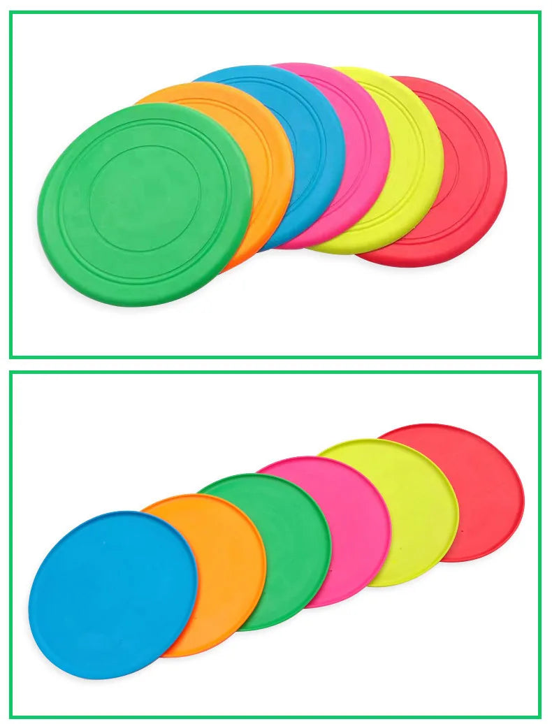 Pet Dog Flying Discs Toys Large Dogs Puppy Interactive Game Flying Saucer TPR Silicone Throwing Disk Resistant Chew Pet Supplies