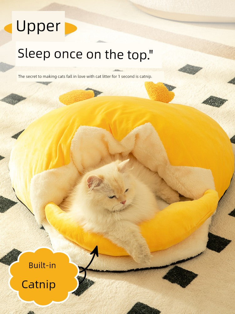 Duokete Semi-Closed Cold-Proof Quilt Sleeping Bag Cat Nest