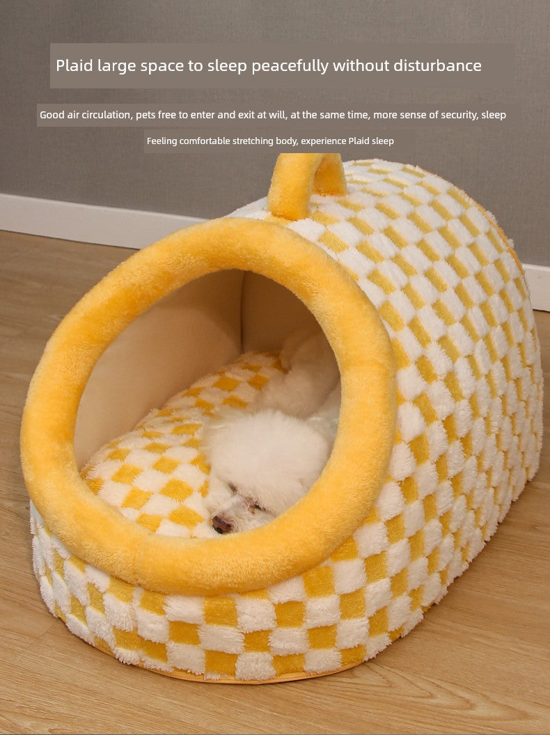 Cat Nest Winter Heattech Semi-Enclosed Sleep Kennel