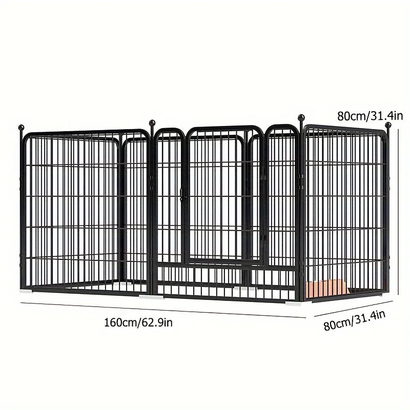 Two-Color Pole Fence Pet Fence With High Threshold Dog Fence Dog Cage Small And Medium Dog Isolation Door Fence Fence Kennel