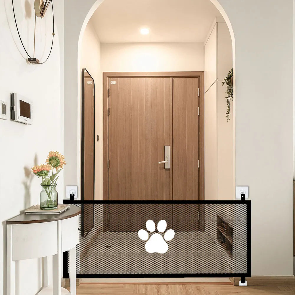 1PCS New Pet Barrier Fences Portable Folding Breathable Mesh Dog Gate Pet Separation Guard Isolated Fence Dogs Baby Safety Fence