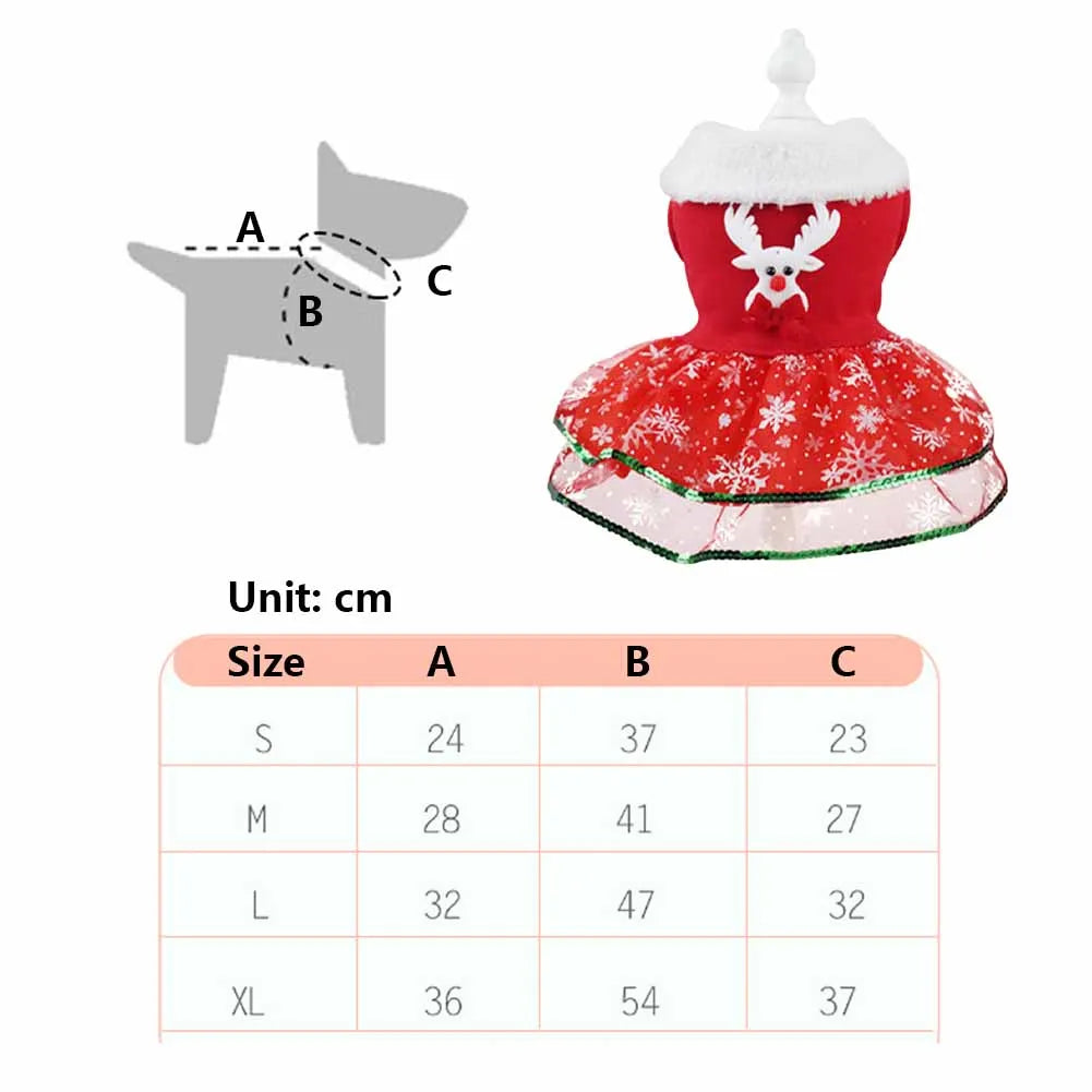 Pet Christmas Dress Costume Comfortable Santa Claus Pet Dress Easy To Clean Cat Dog Dresses Apparel Christmas Dress Up Supplies