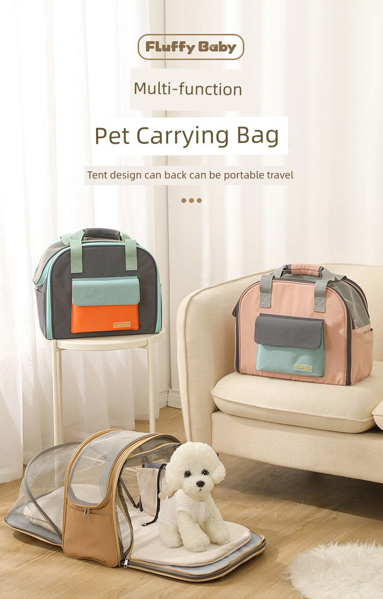 One-Shoulder Multifunctional Teddy Cat Cage Extendable Diaper Bag