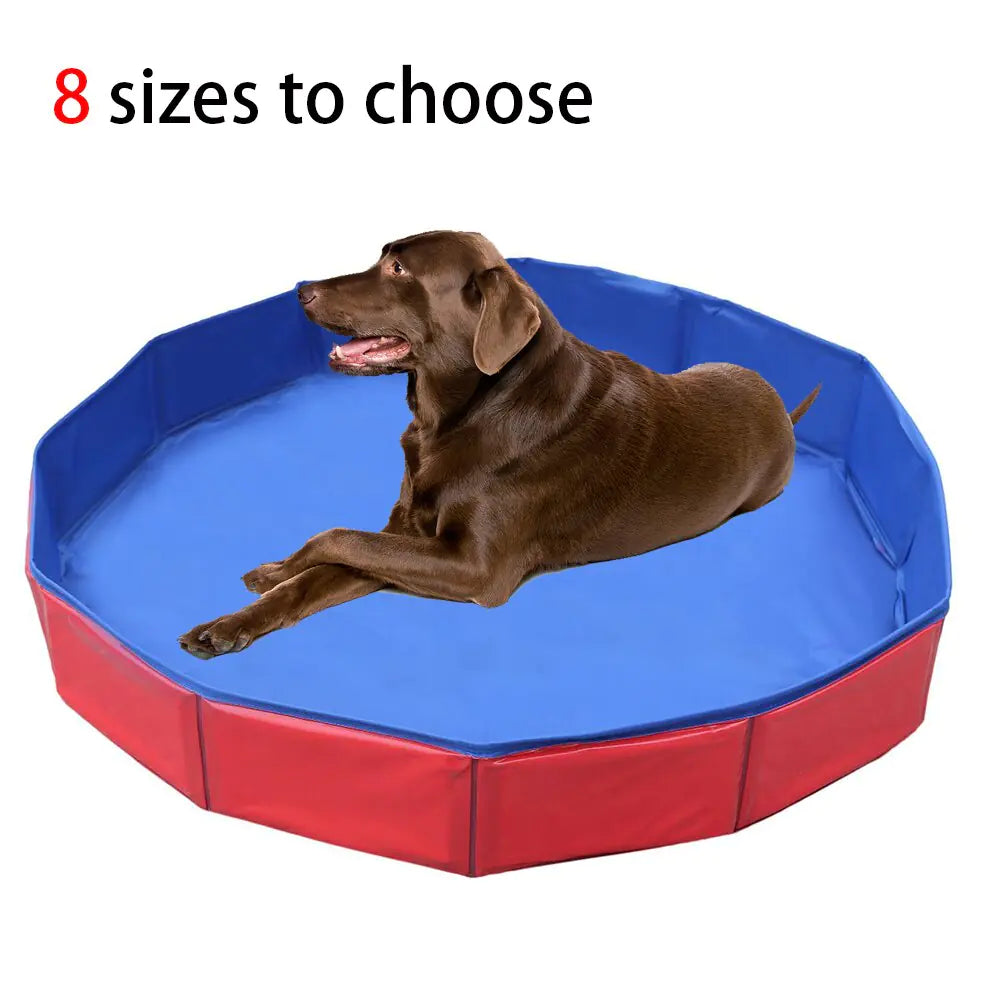 Piscine pliable en PVC pour chien, baignoire pour animaux de compagnie, piscine de lavage, baignoire intérieure et extérieure, piscine de refroidissement d'été, fournitures pour chiens et animaux de compagnie