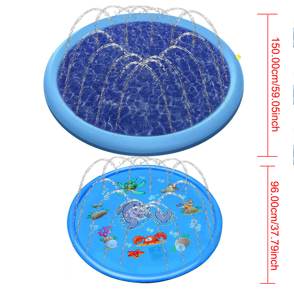 Alfombrilla rociadora de agua inflable para perros, para verano, para jugar en la bañera, para piscina, juguetes para perros al aire libre, almohadilla rociadora para mascotas