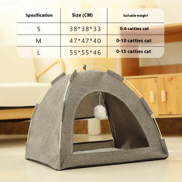 Cathouse Doghouse Breathable Tent Nest Indoor Outdoor Universal Pet Room