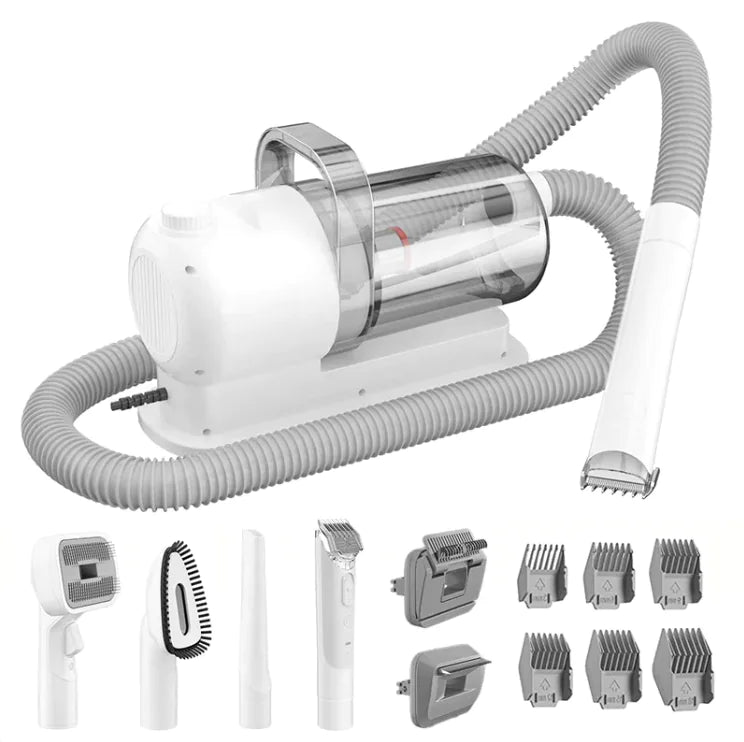 Aspirateur et ciseaux pour animaux de compagnie, machine tout-en-un, combinaison de collecte de poussière, appareil de soins capillaires multifonction